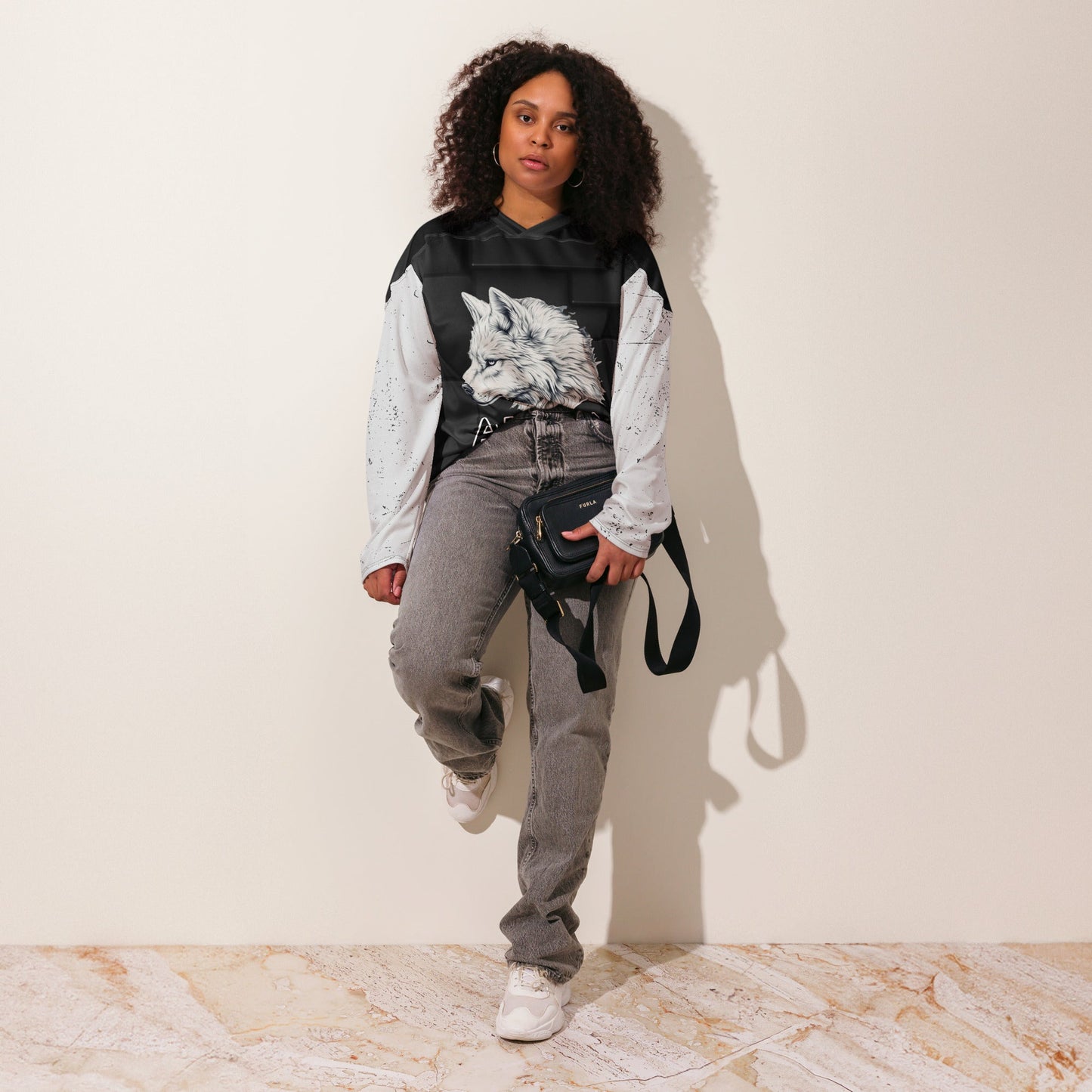 Alpha Wolf - Recycled hockey fan jersey - BBairt