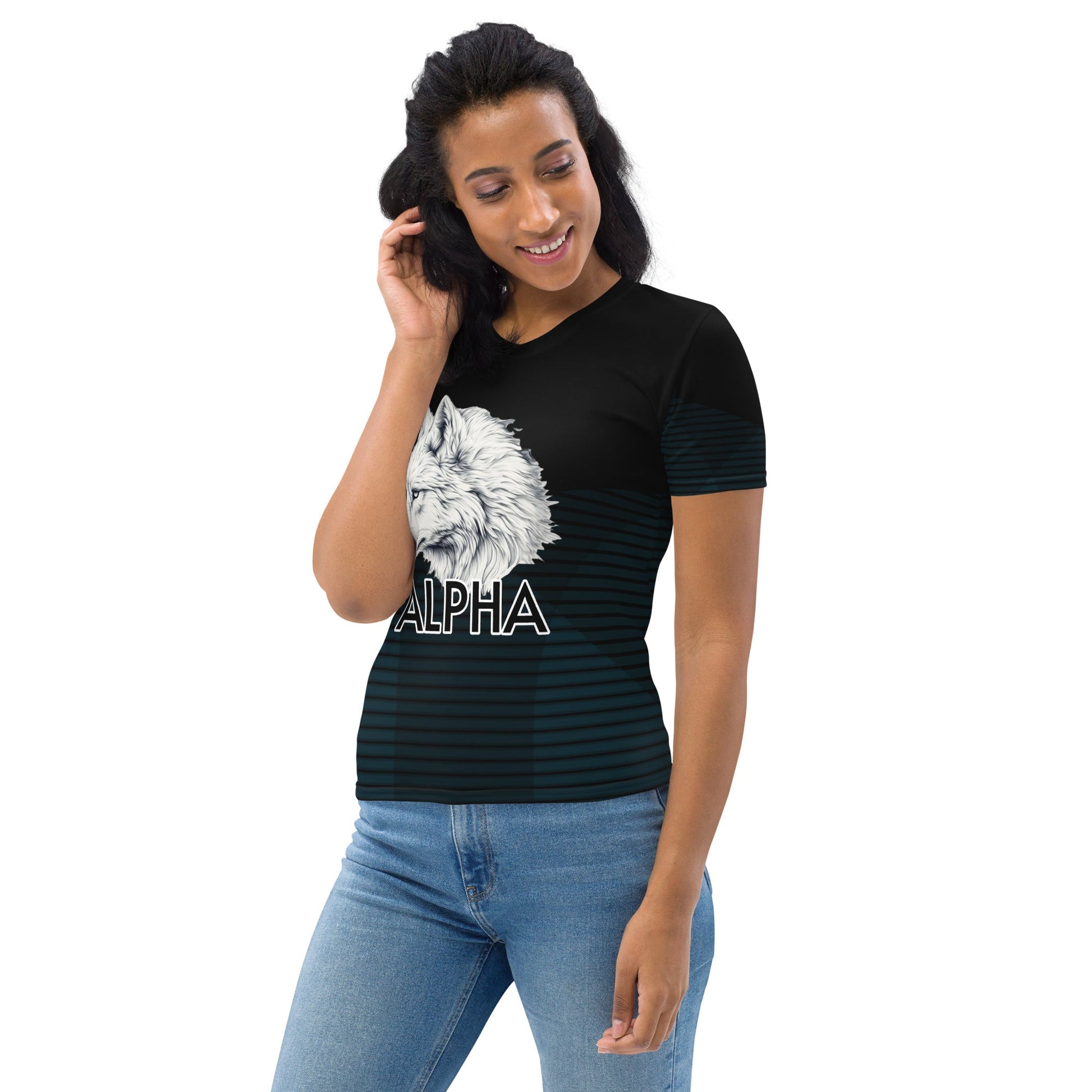 Alpha Wolf - Women's All - Over Print T-shirt - BBairt