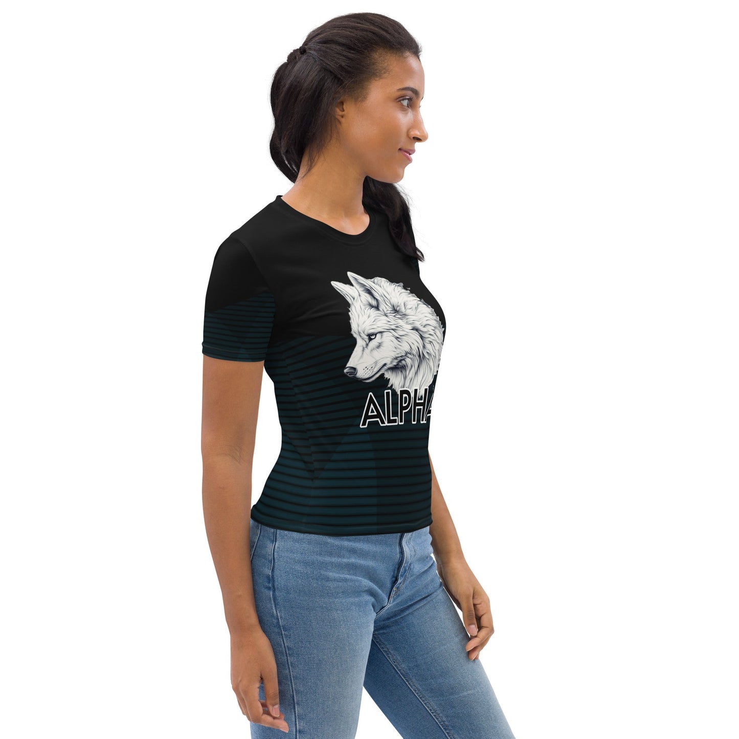 Alpha Wolf - Women's All - Over Print T-shirt - BBairt