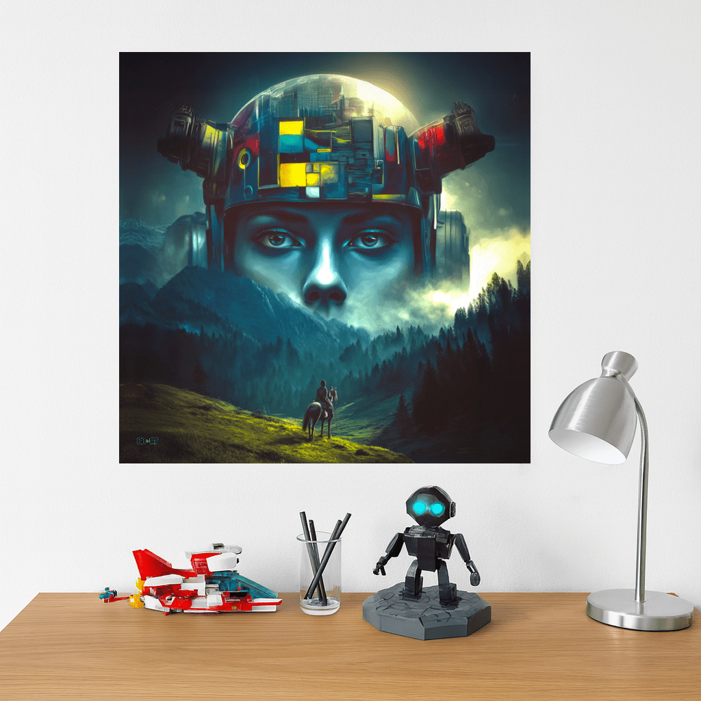 Ascension of the Neon Oracle – Photo Paper Poster - BBairt