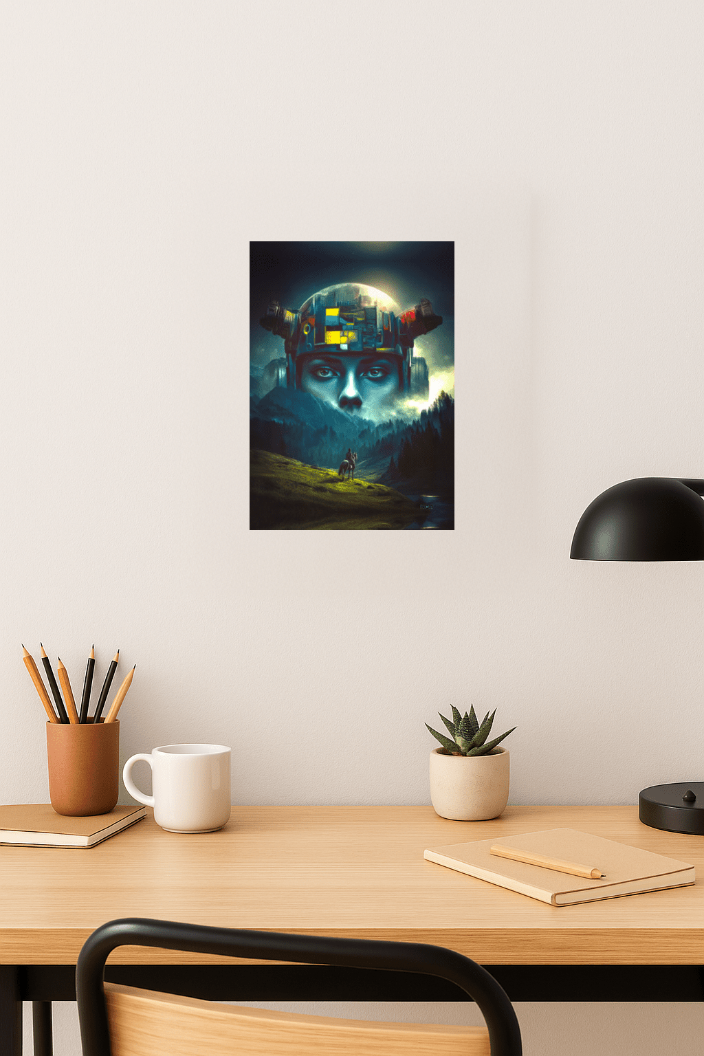 Ascension of the Neon Oracle – Photo Paper Poster - BBairt