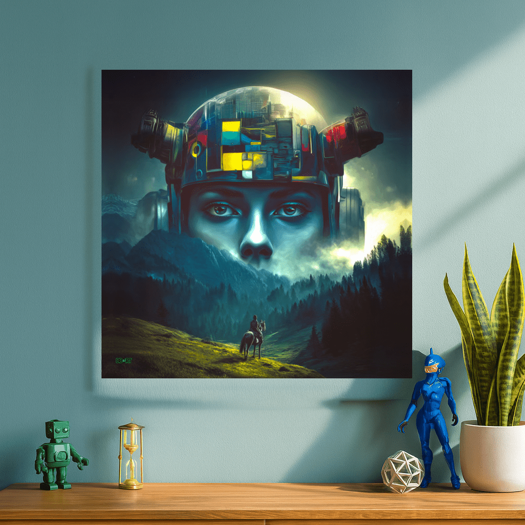 Ascension of the Neon Oracle – Photo Paper Poster - BBairt