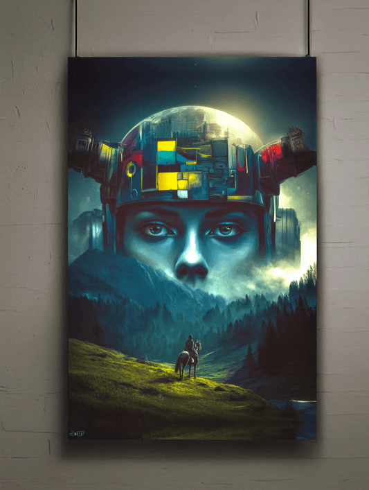 Ascension of the Neon Oracle – Photo Paper Poster - BBairt