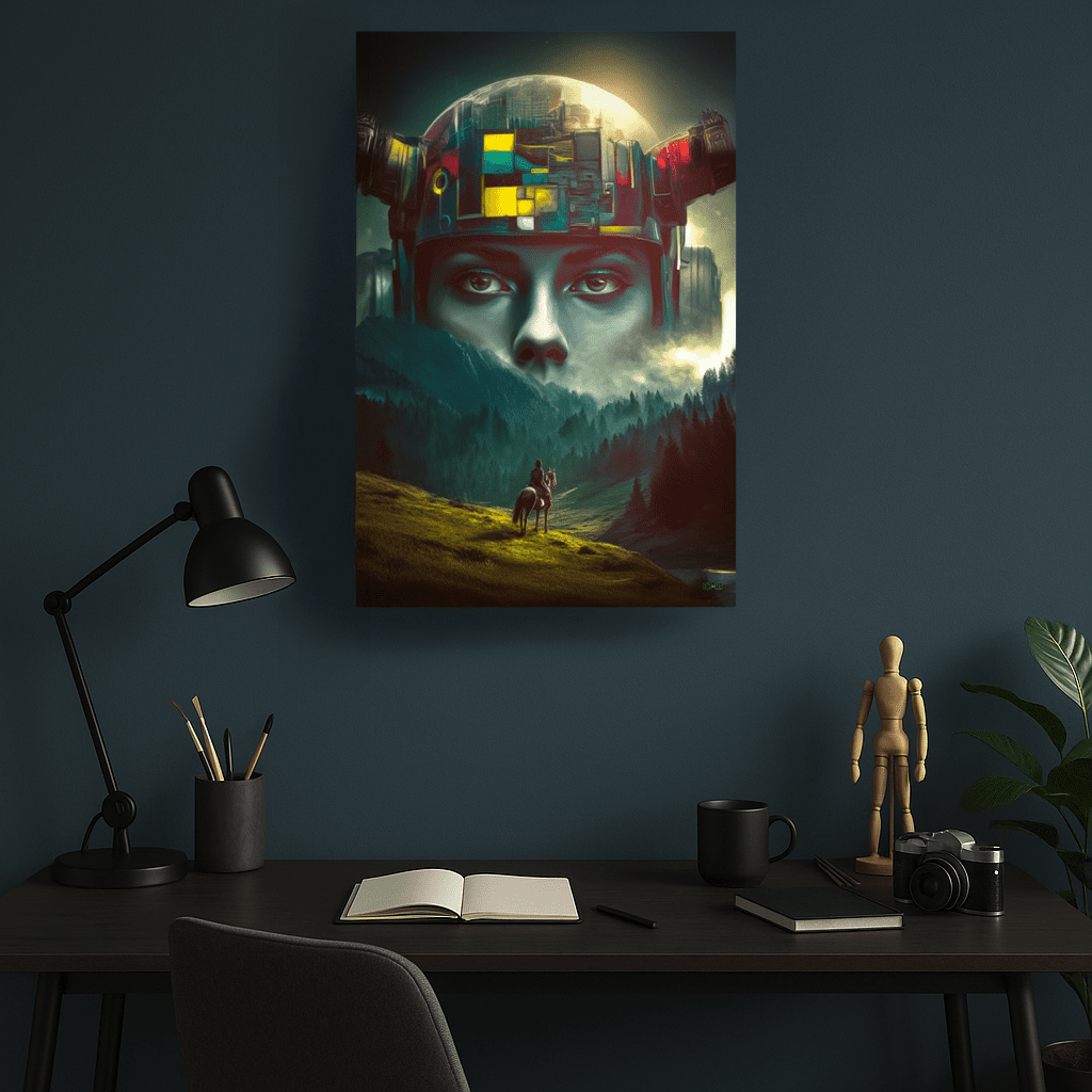 Ascension of the Neon Oracle – Photo Paper Poster - BBairt