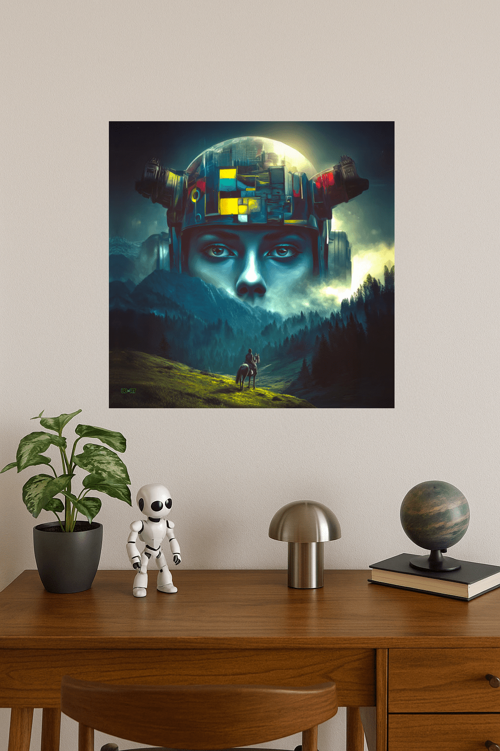 Ascension of the Neon Oracle – Photo Paper Poster - BBairt