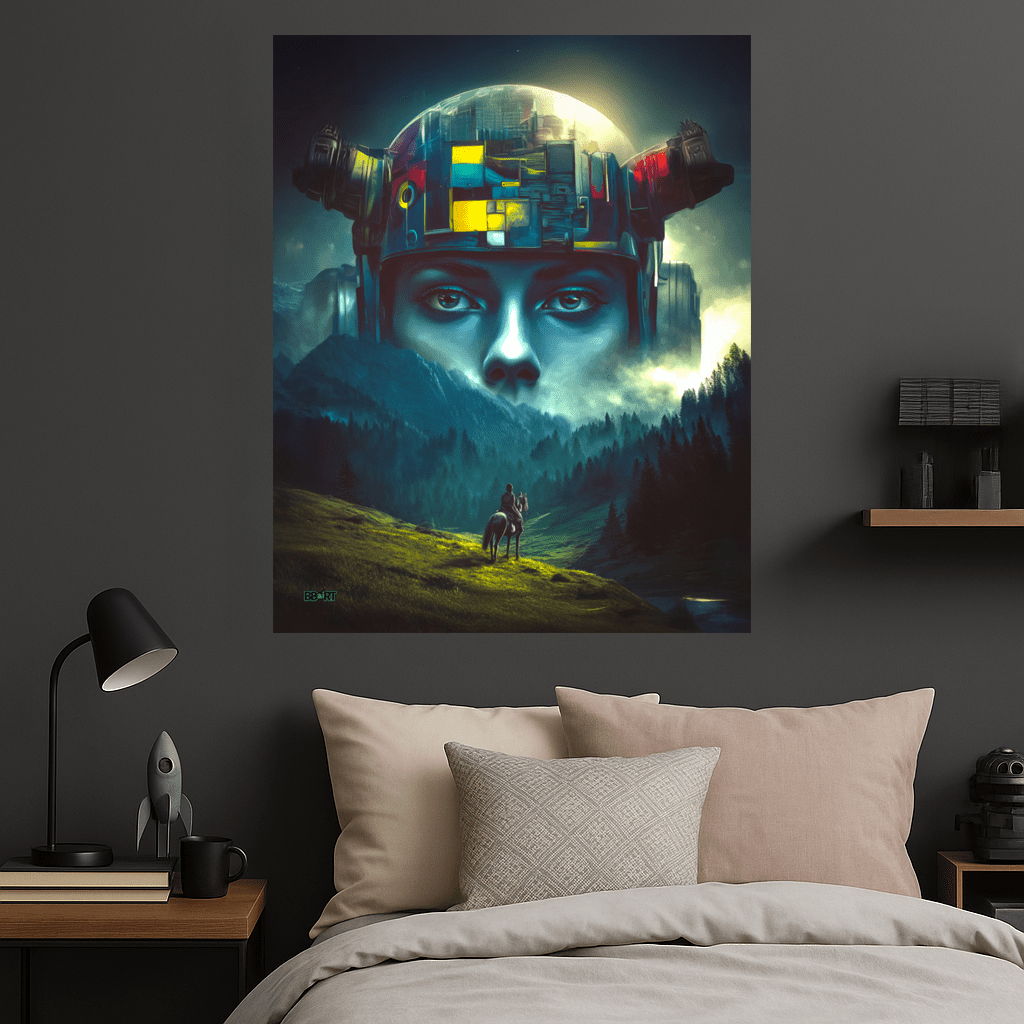 Ascension of the Neon Oracle – Photo Paper Poster - BBairt