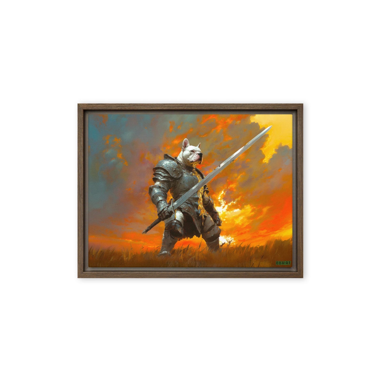 Ashenblade the Valiant – Framed Canvas Print - BBairt