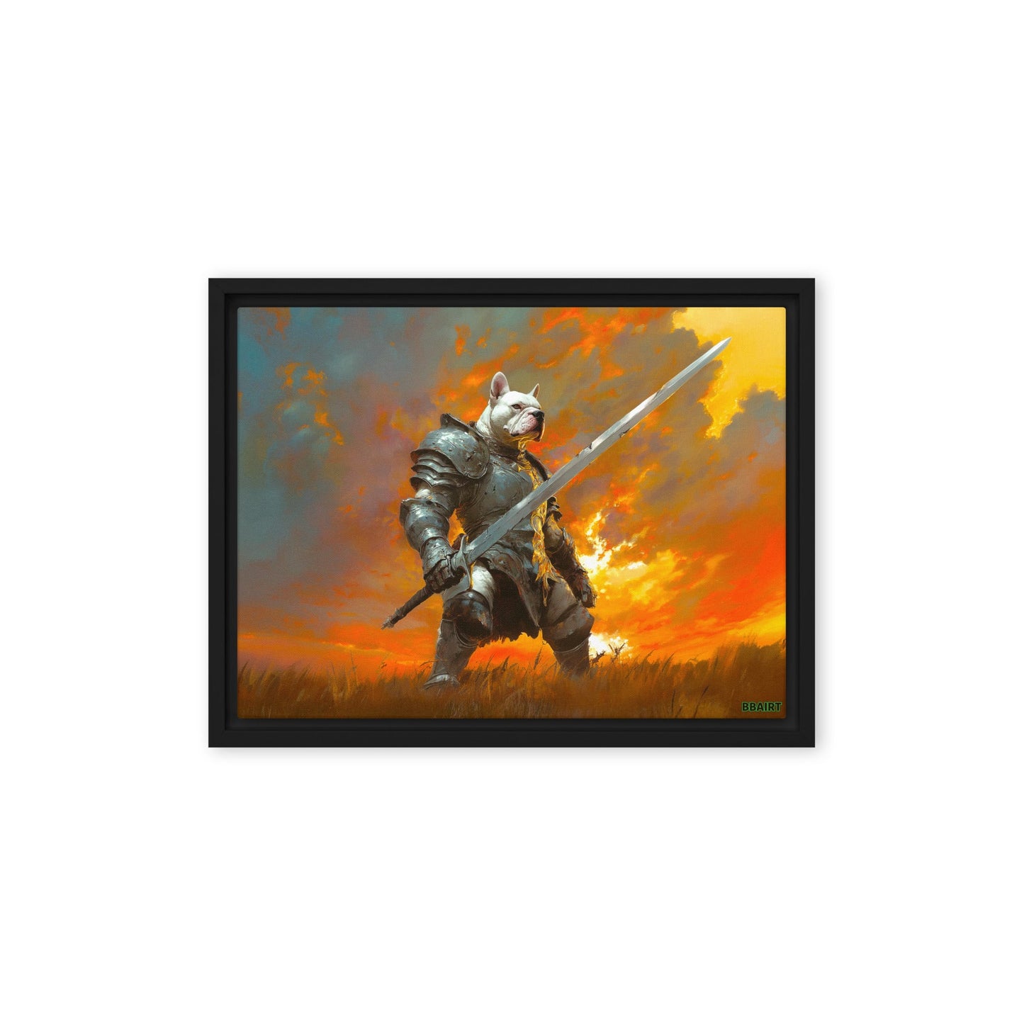 Ashenblade the Valiant – Framed Canvas Print - BBairt