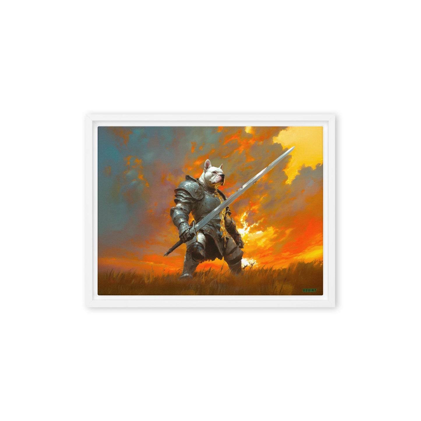 Ashenblade the Valiant – Framed Canvas Print - BBairt