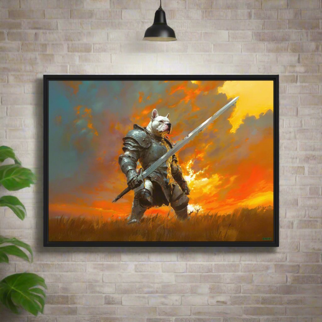 Ashenblade the Valiant – Framed Canvas Print - BBairt