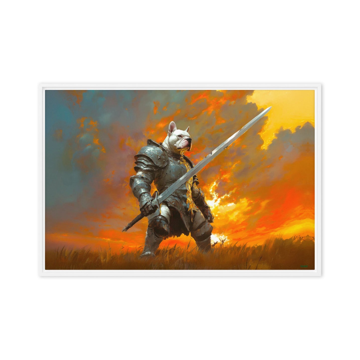 Ashenblade the Valiant – Framed Canvas Print - BBairt