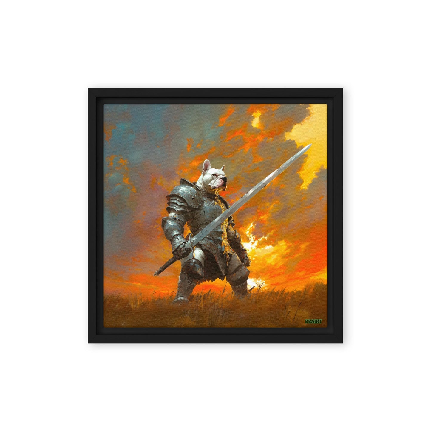 Ashenblade the Valiant – Framed Canvas Print - BBairt