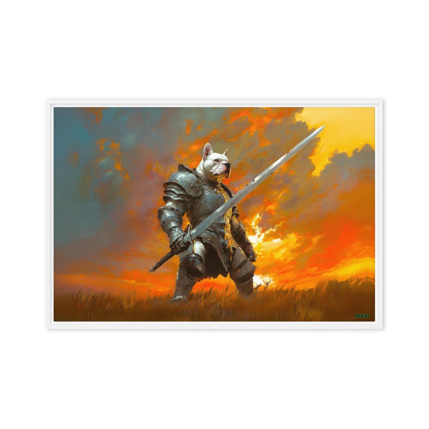 Ashenblade the Valiant – Framed Canvas Print - BBairt