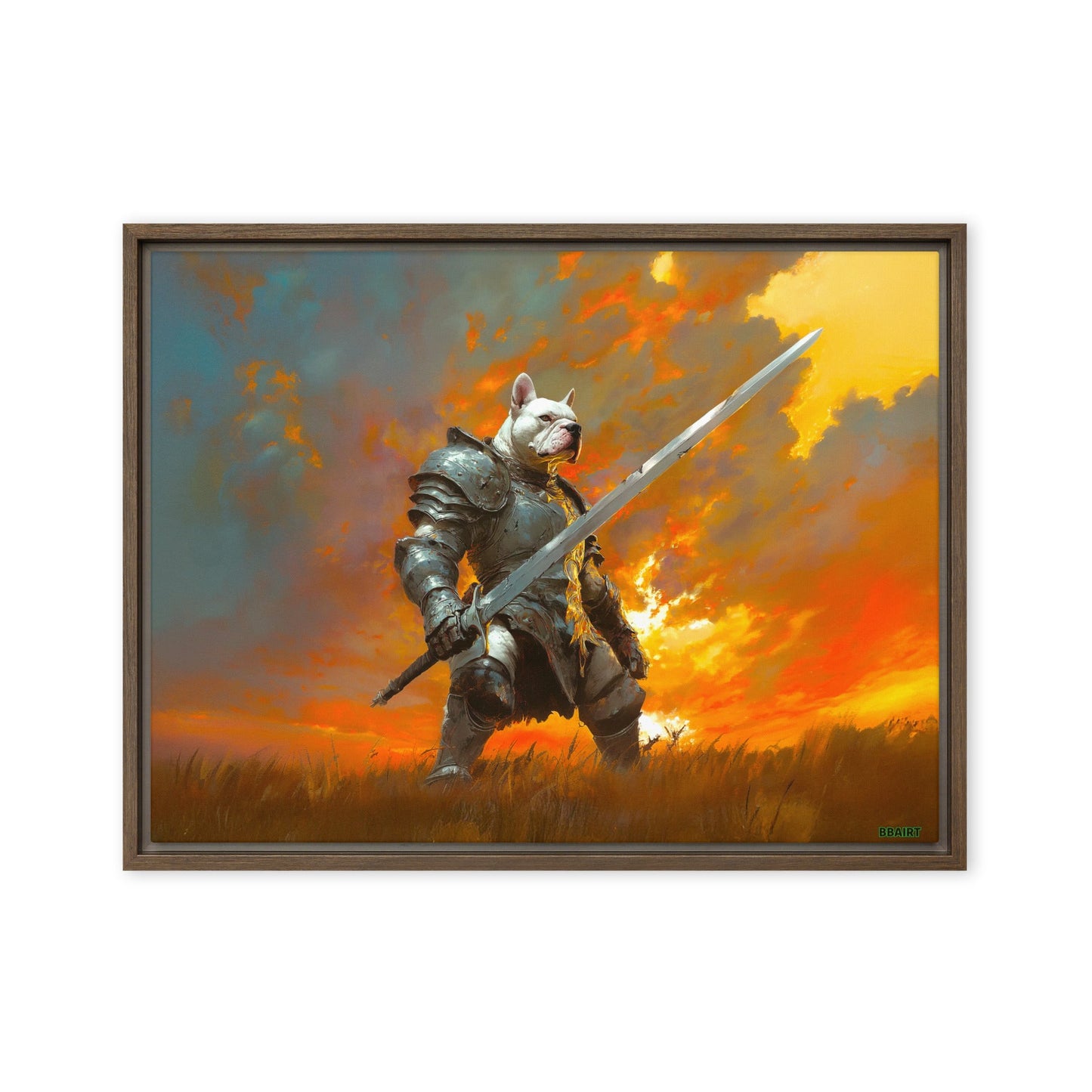 Ashenblade the Valiant – Framed Canvas Print - BBairt