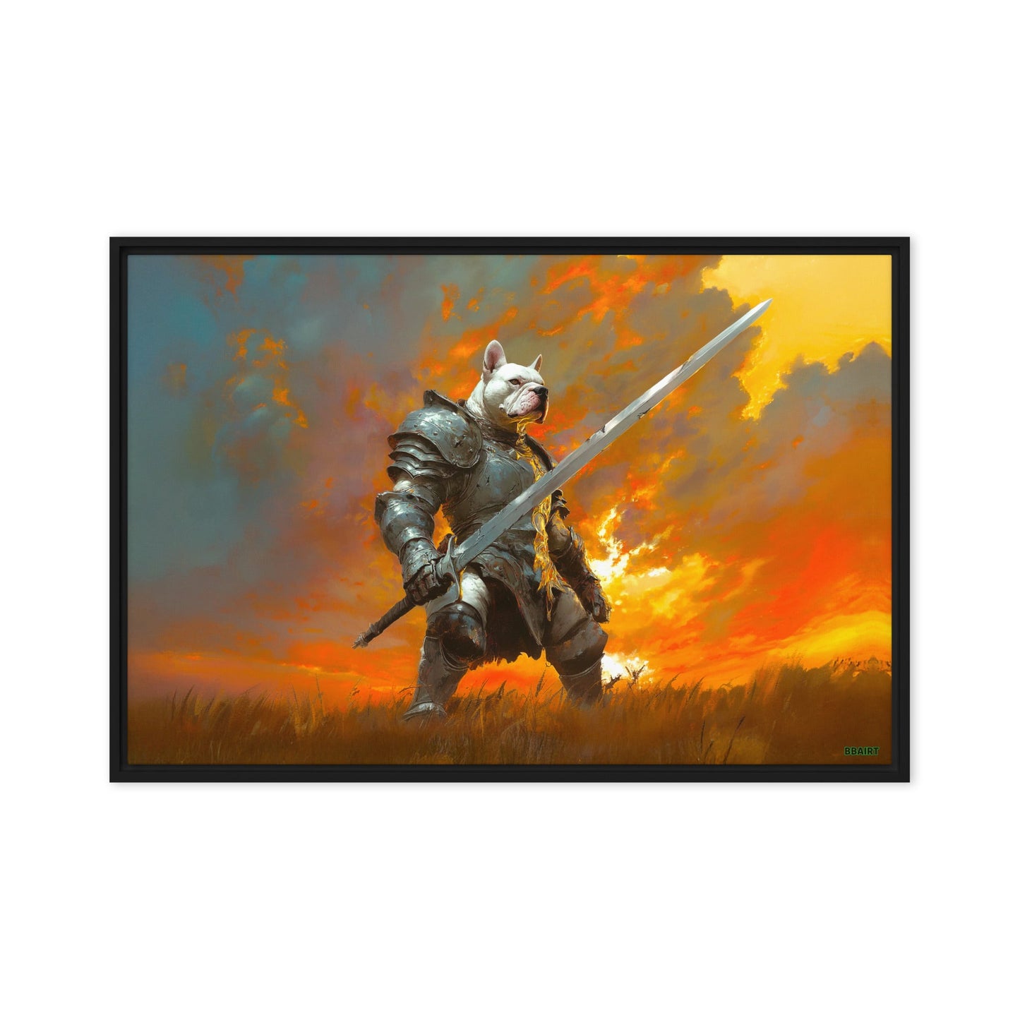 Ashenblade the Valiant – Framed Canvas Print - BBairt