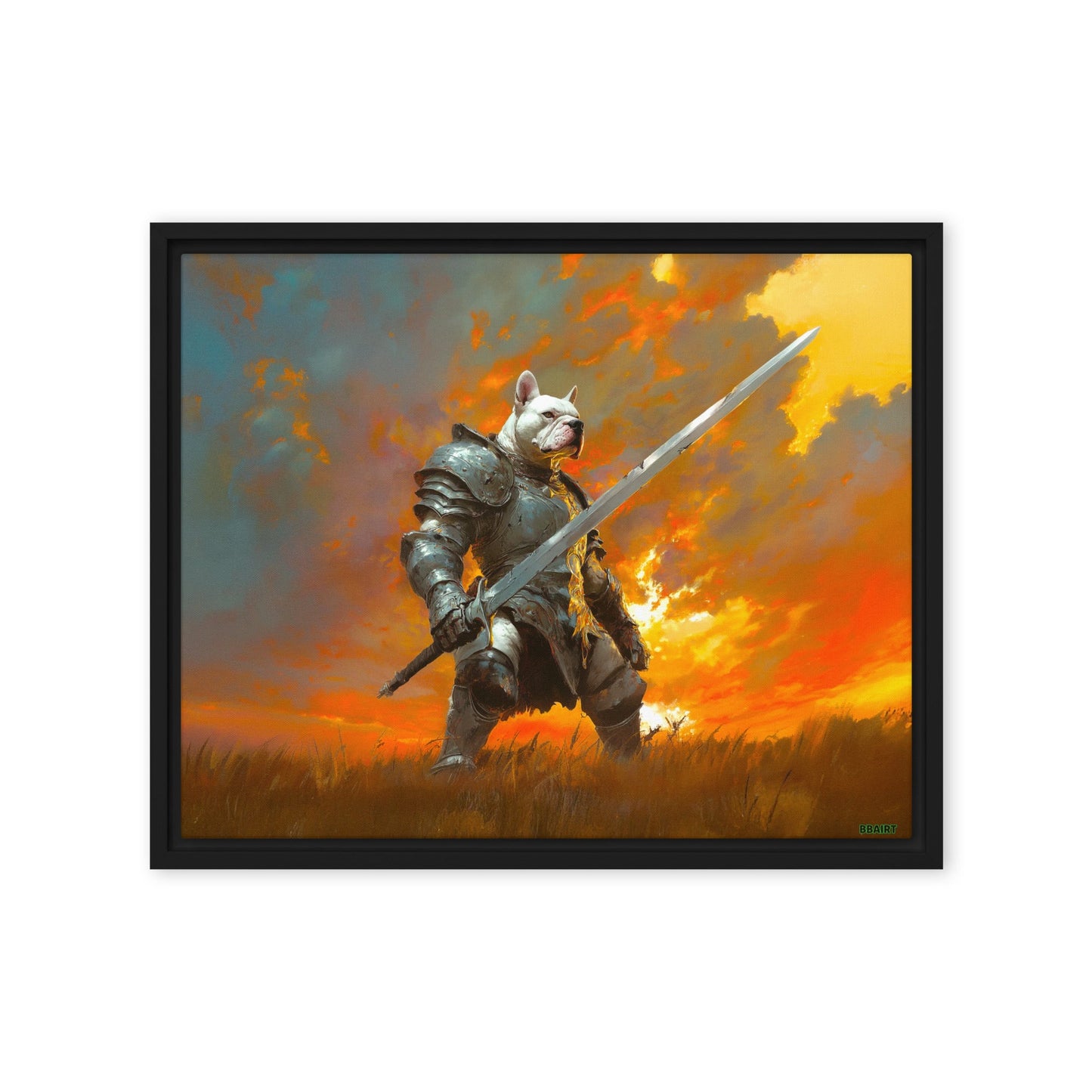 Ashenblade the Valiant – Framed Canvas Print - BBairt