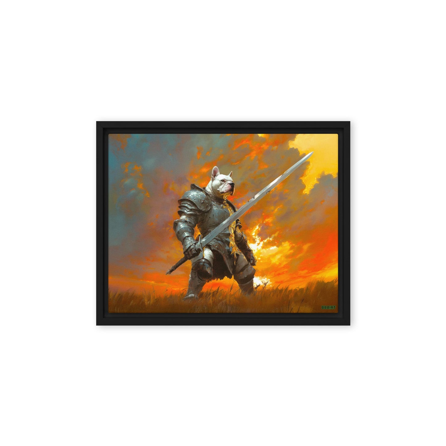 Ashenblade the Valiant – Framed Canvas Print - BBairt