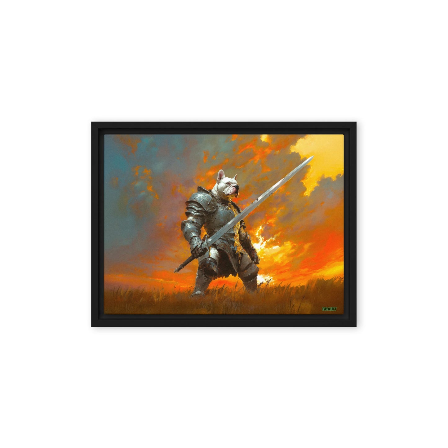 Ashenblade the Valiant – Framed Canvas Print - BBairt