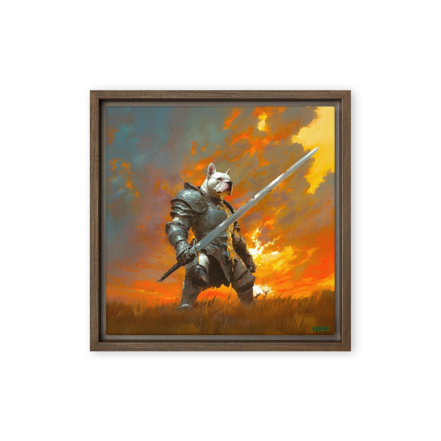 Ashenblade the Valiant – Framed Canvas Print - BBairt