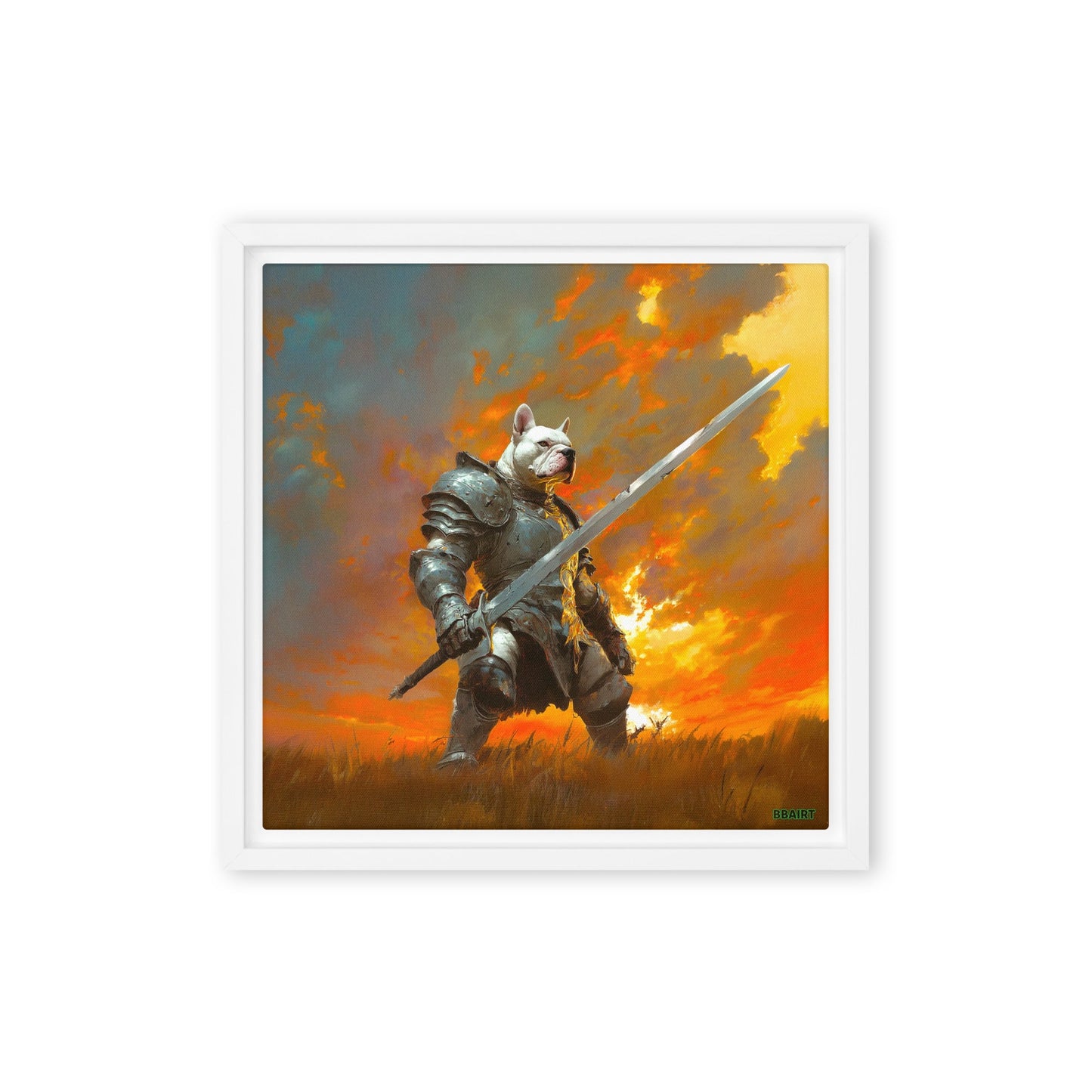 Ashenblade the Valiant – Framed Canvas Print - BBairt