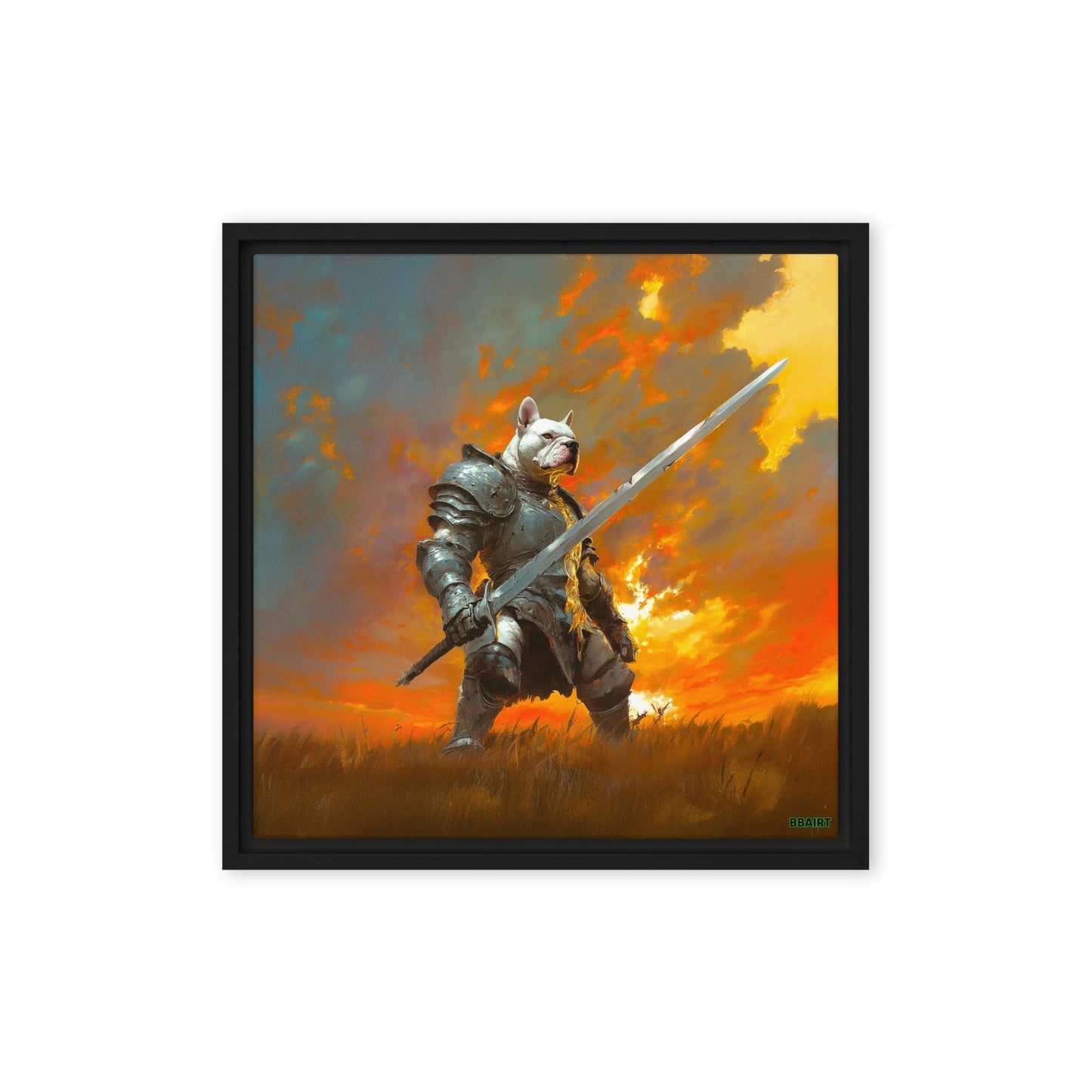 Ashenblade the Valiant – Framed Canvas Print - BBairt