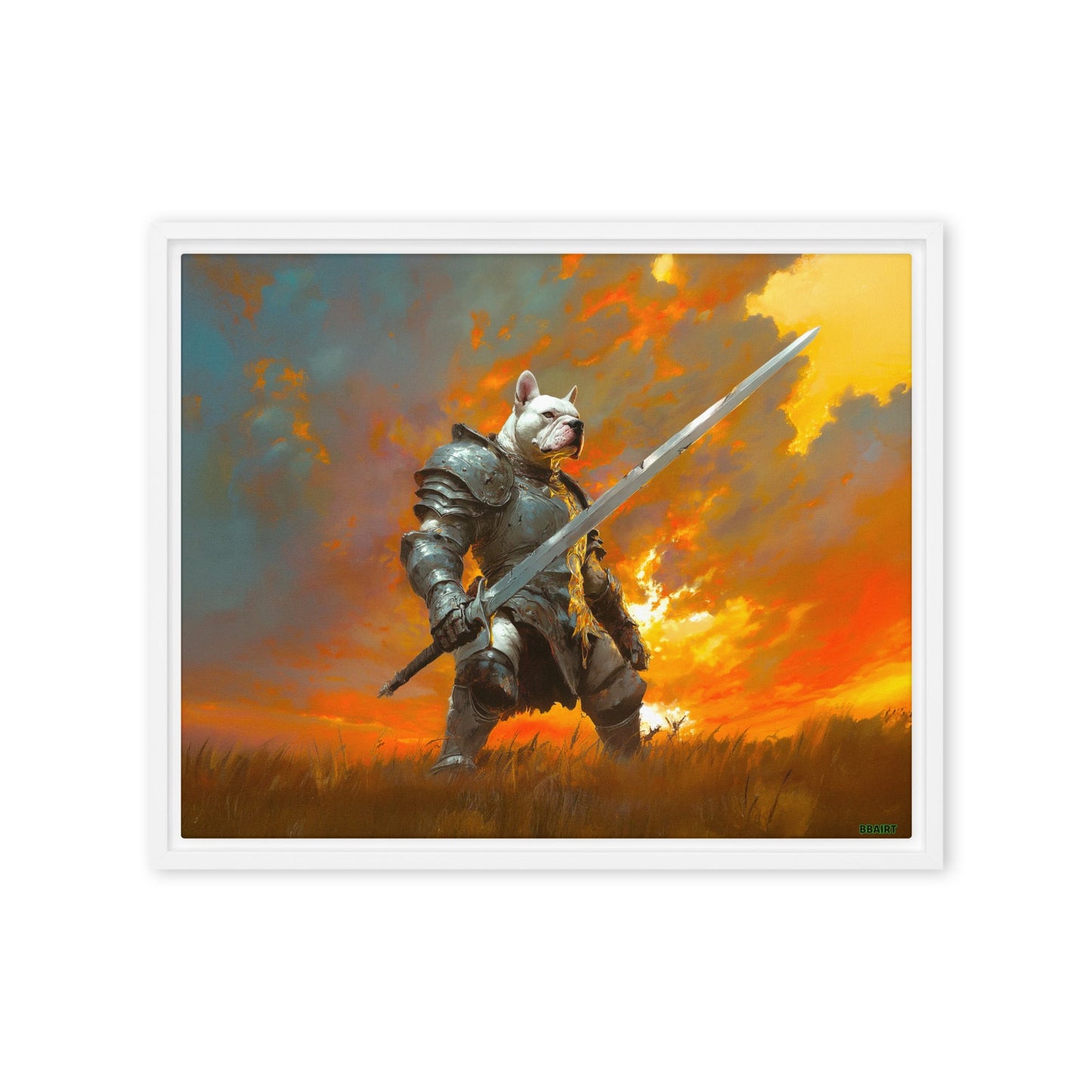 Ashenblade the Valiant – Framed Canvas Print - BBairt