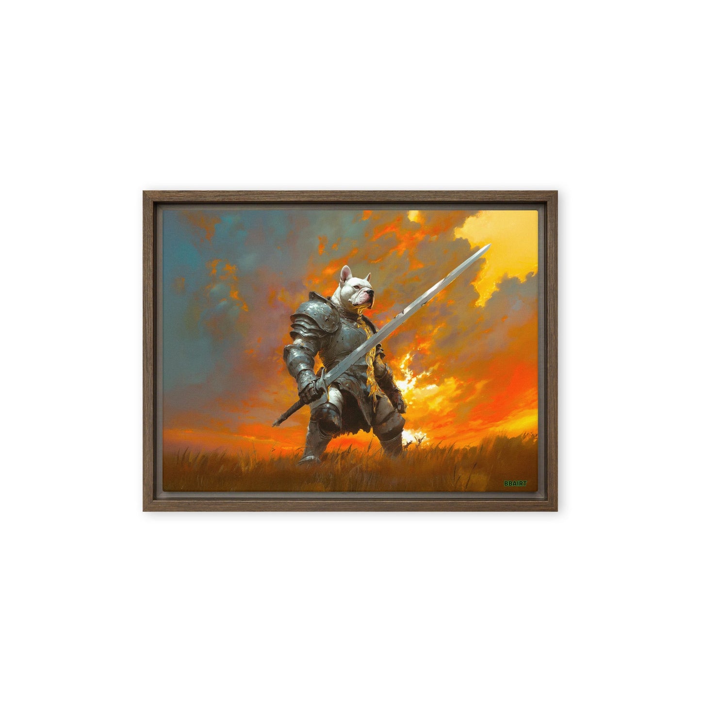 Ashenblade the Valiant – Framed Canvas Print - BBairt