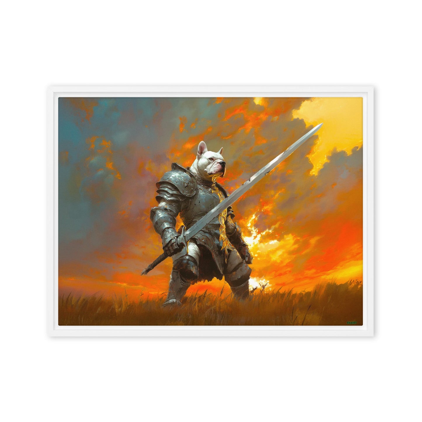 Ashenblade the Valiant – Framed Canvas Print - BBairt