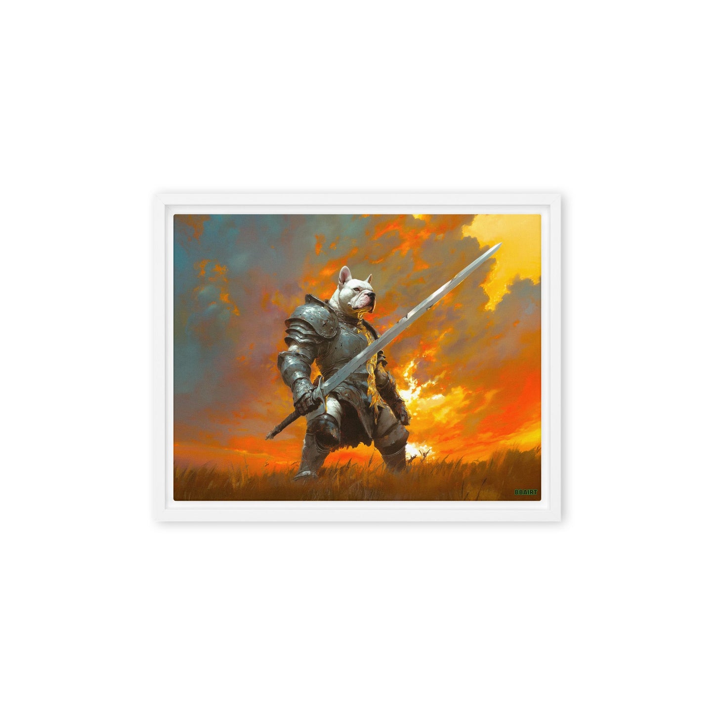 Ashenblade the Valiant – Framed Canvas Print - BBairt