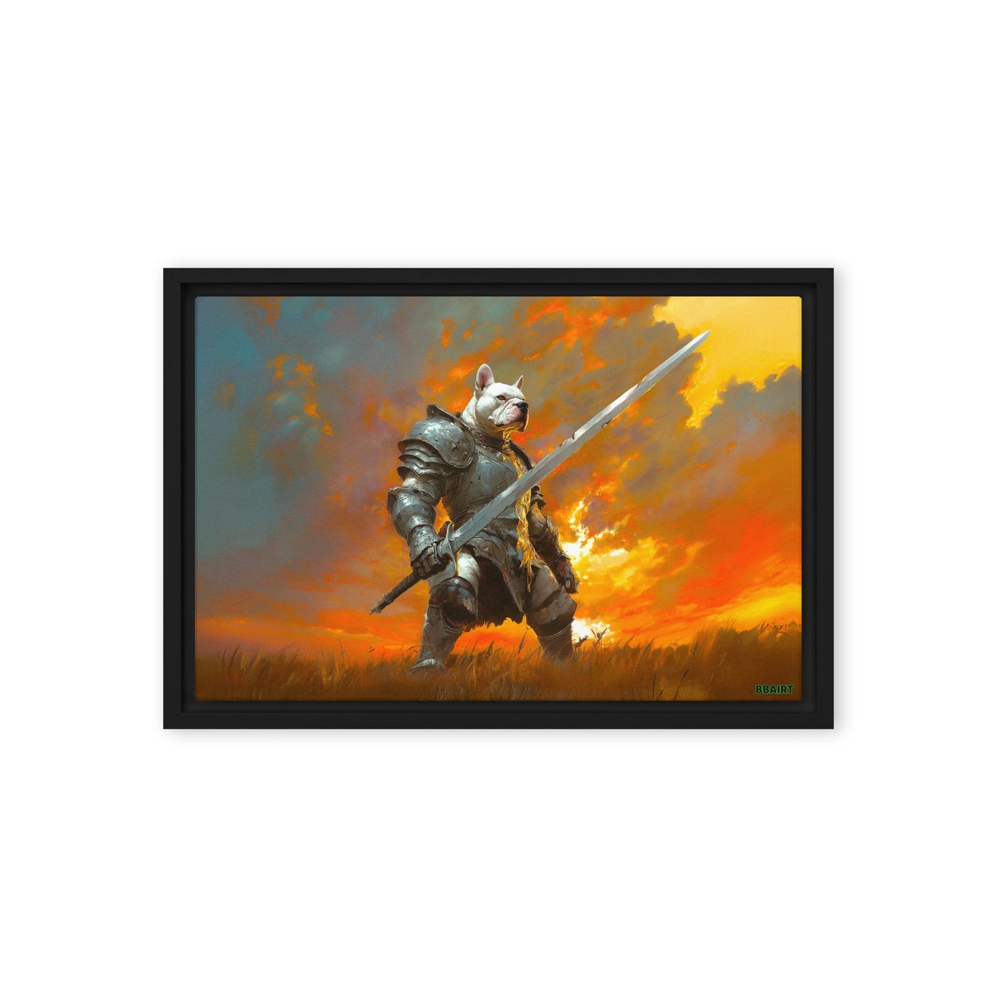 Ashenblade the Valiant – Framed Canvas Print - BBairt