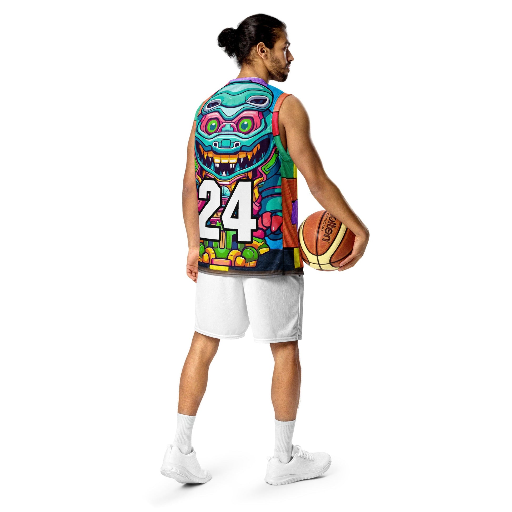 Astro Protector - Recycled unisex basketball jersey - Block Fusion Colorway - BBairt