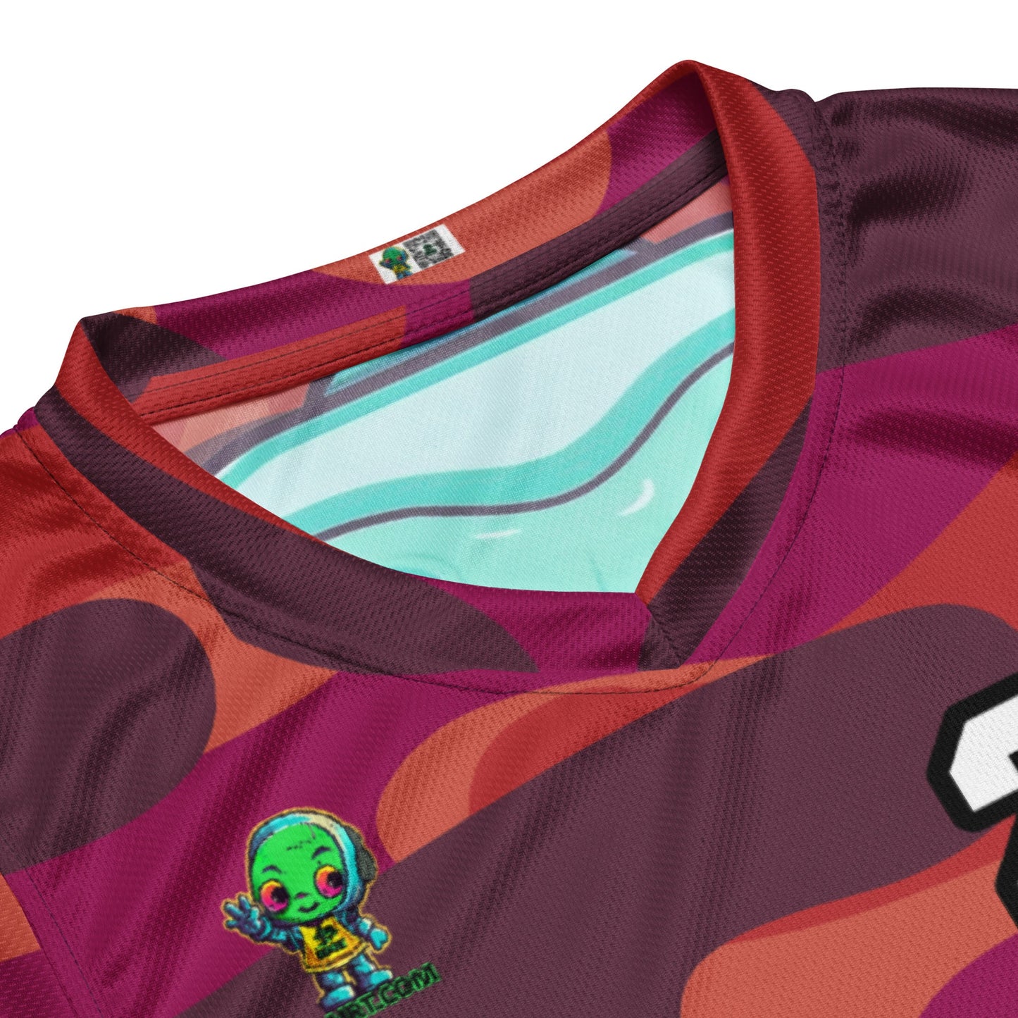 Astro Protector - Recycled unisex basketball jersey - Inferno Camo Colorway - BBairt