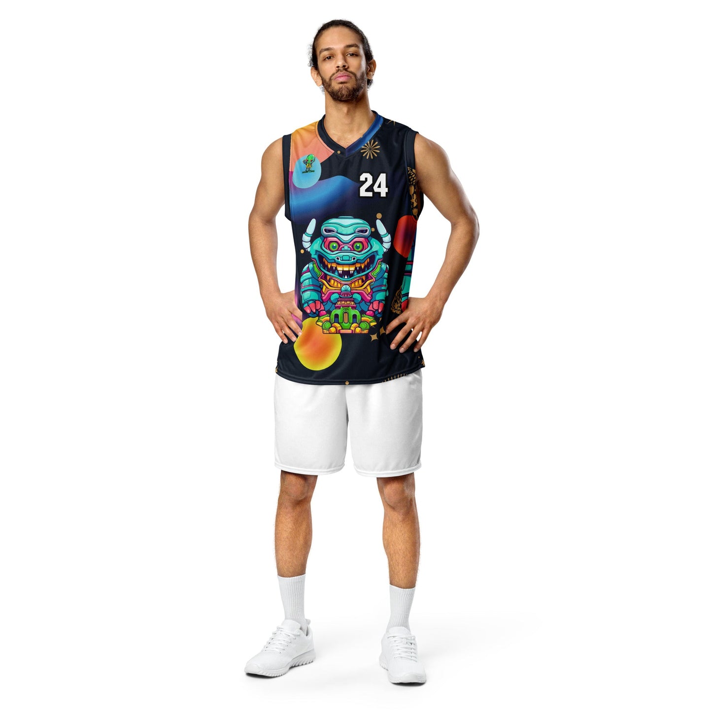 Astro Protector - Recycled unisex basketball jersey - Nebula Night Colorway - BBairt