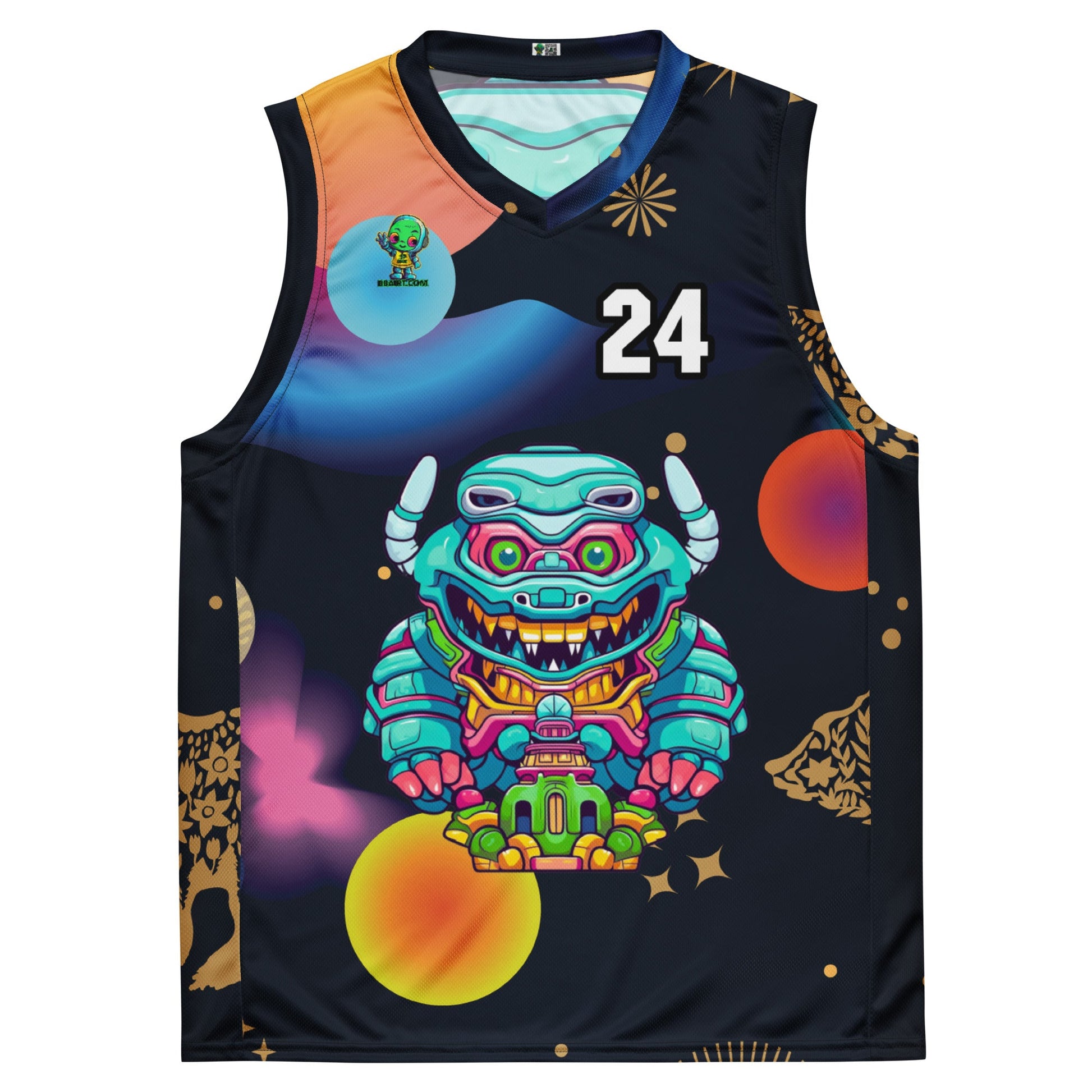 Astro Protector - Recycled unisex basketball jersey - Nebula Night Colorway - BBairt