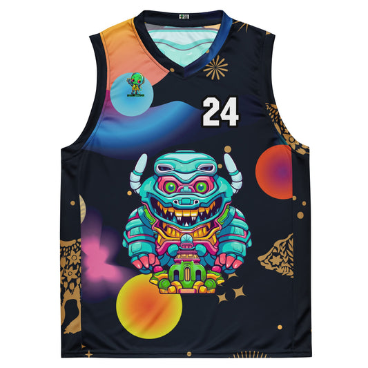 Astro Protector - Recycled unisex basketball jersey - Nebula Night Colorway - BBairt
