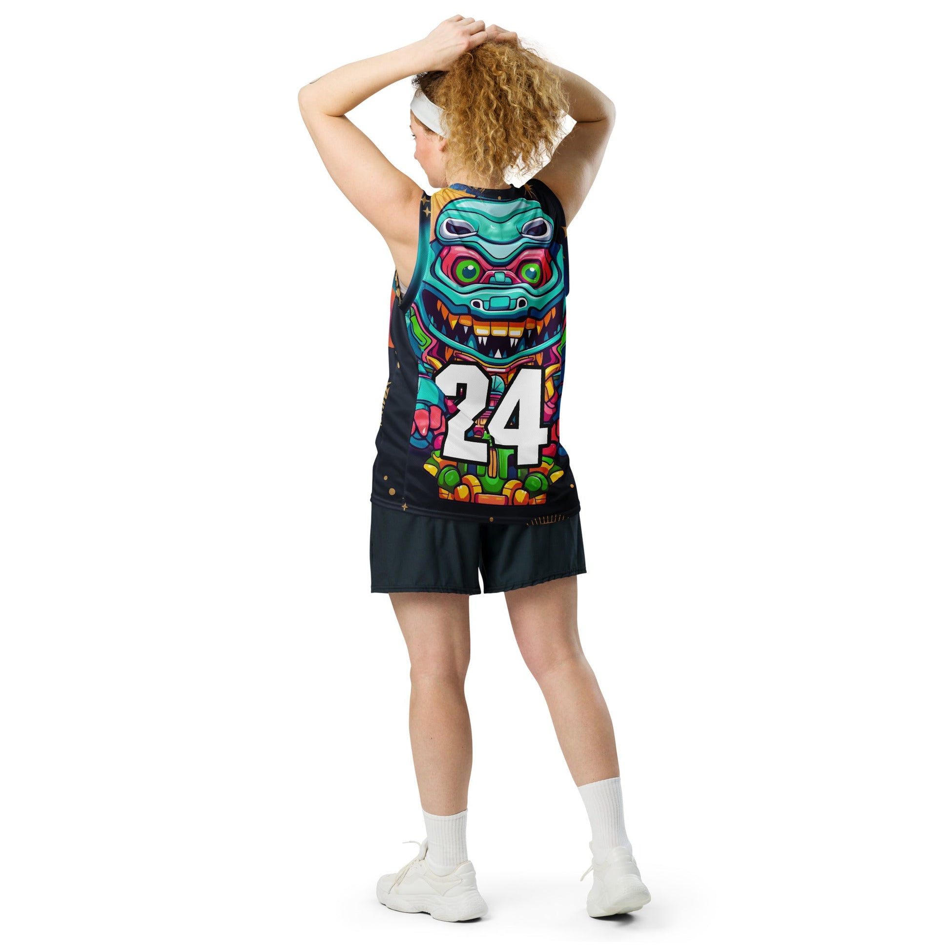 Astro Protector - Recycled unisex basketball jersey - Nebula Night Colorway - BBairt