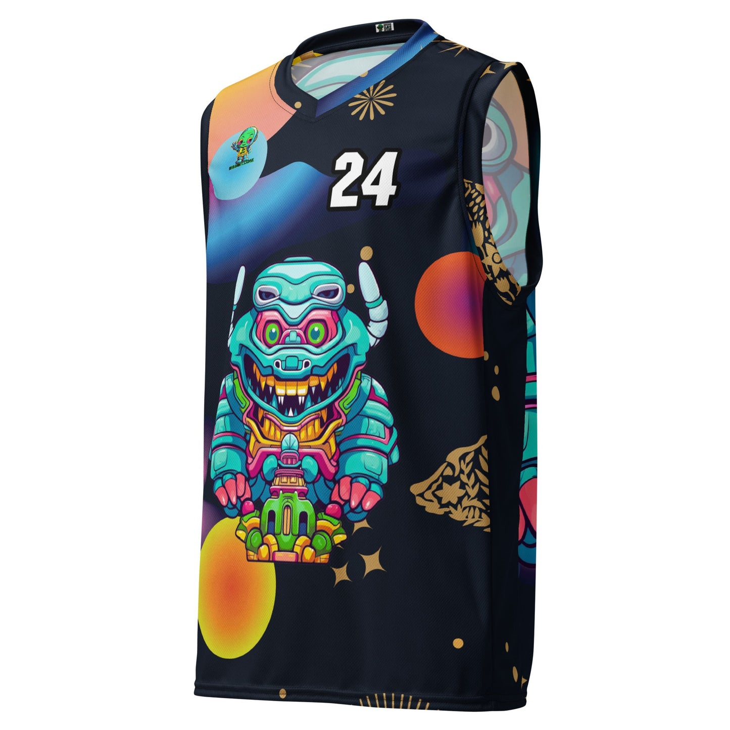 Astro Protector - Recycled unisex basketball jersey - Nebula Night Colorway - BBairt