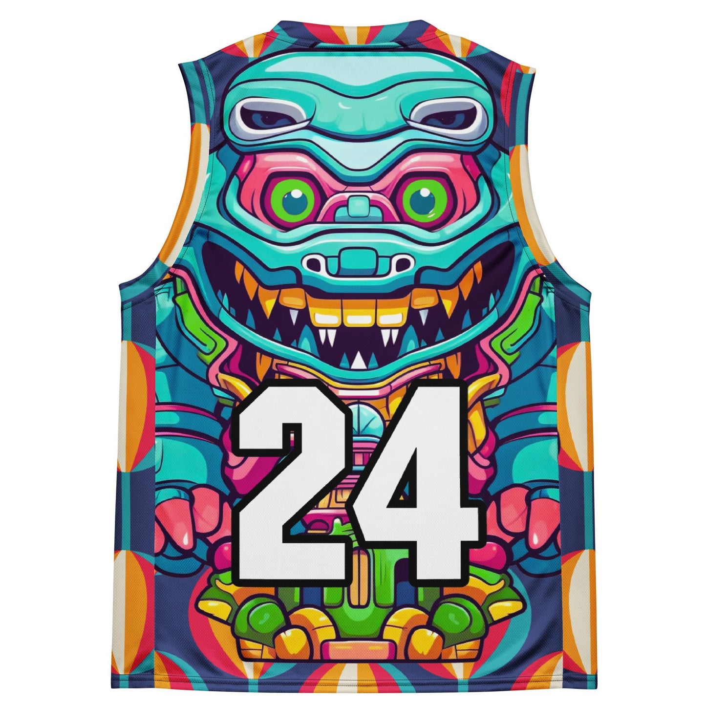 Astro Protector - Recycled unisex basketball jersey - Retro Carnival Colorway - BBairt