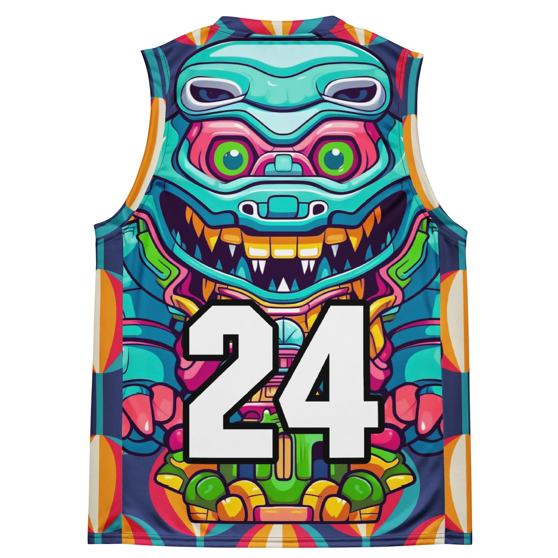 Astro Protector - Recycled unisex basketball jersey - Retro Carnival Colorway - BBairt