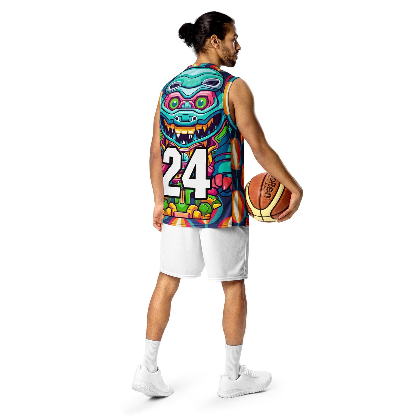 Astro Protector - Recycled unisex basketball jersey - Retro Carnival Colorway - BBairt