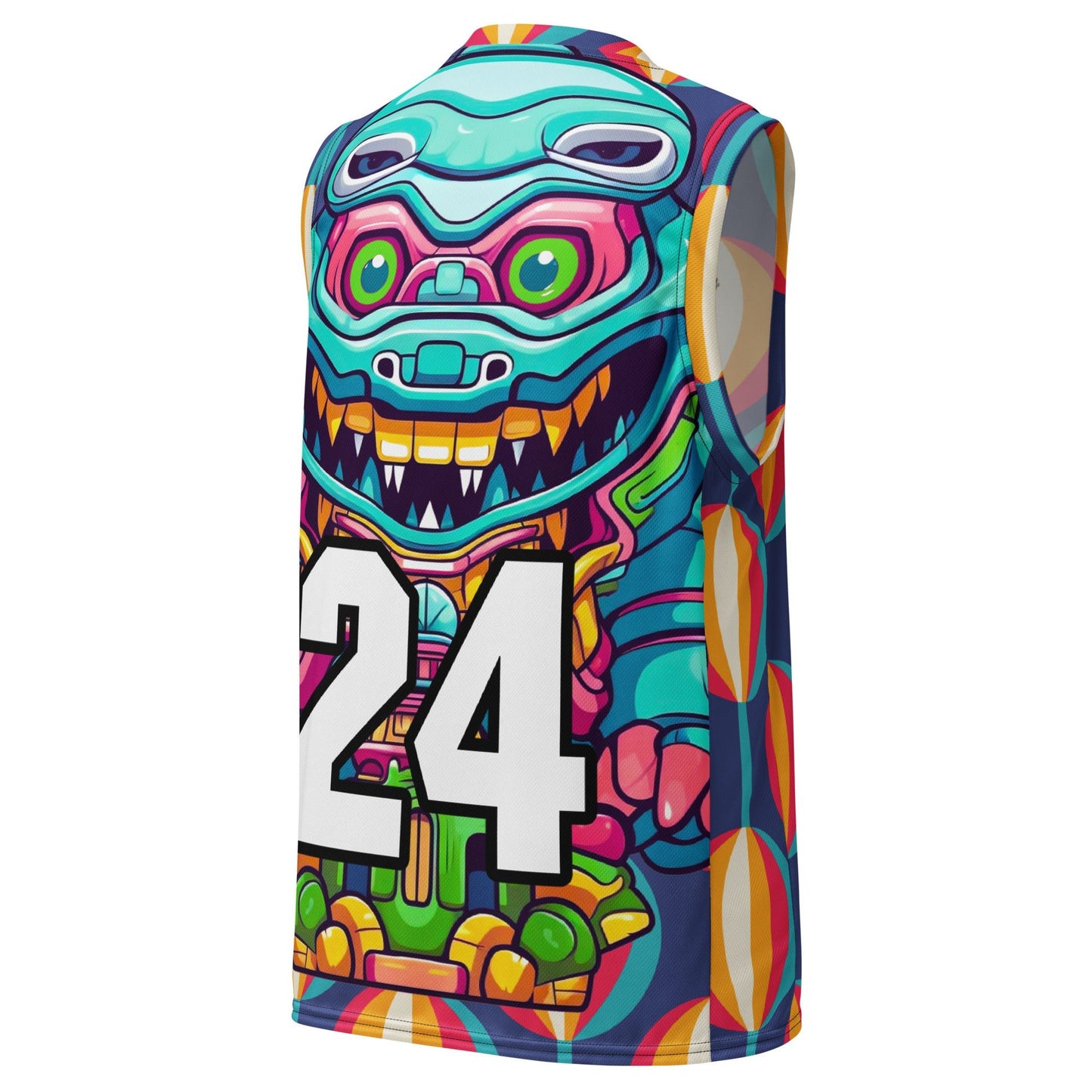 Astro Protector - Recycled unisex basketball jersey - Retro Carnival Colorway - BBairt