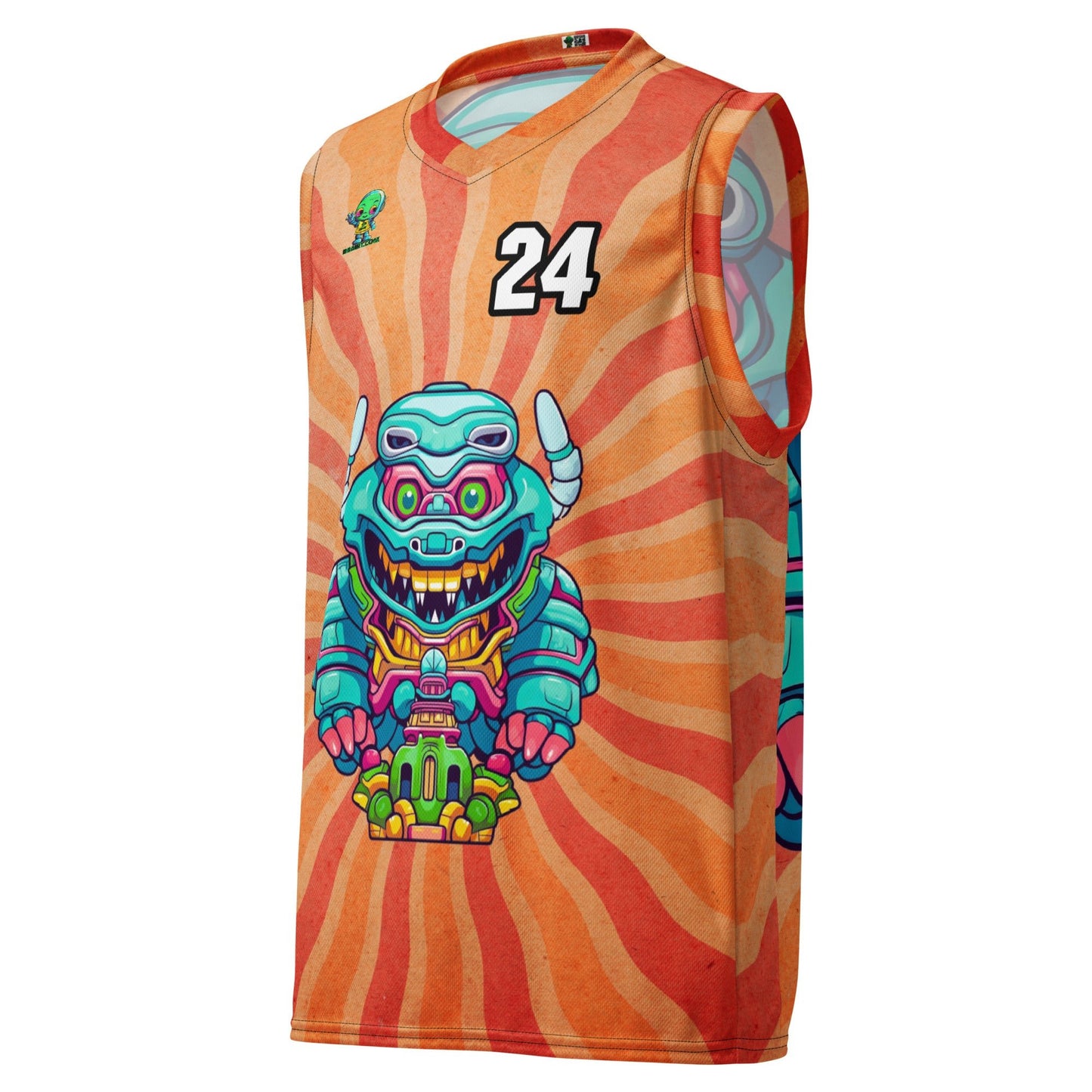Astro Protector - Recycled unisex basketball jersey - Solar Flare Colorway - BBairt