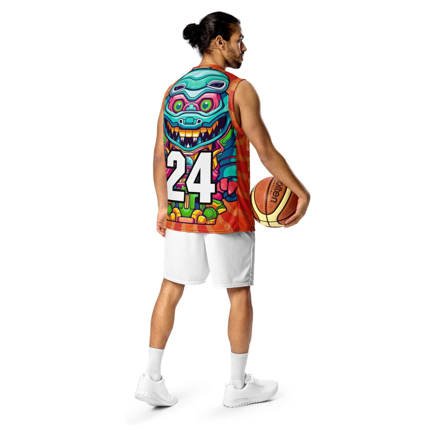 Astro Protector - Recycled unisex basketball jersey - Solar Flare Colorway - BBairt