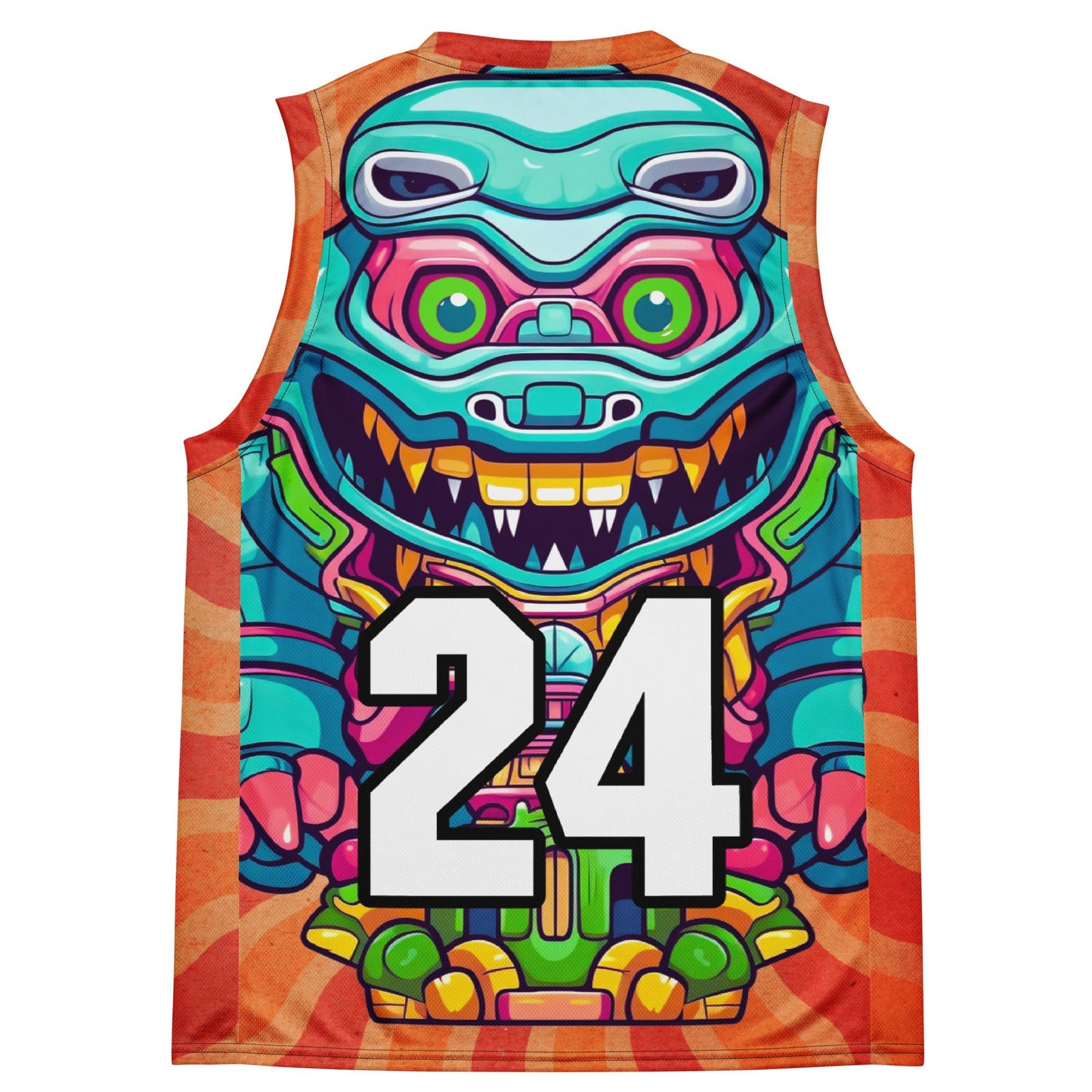 Astro Protector - Recycled unisex basketball jersey - Solar Flare Colorway - BBairt