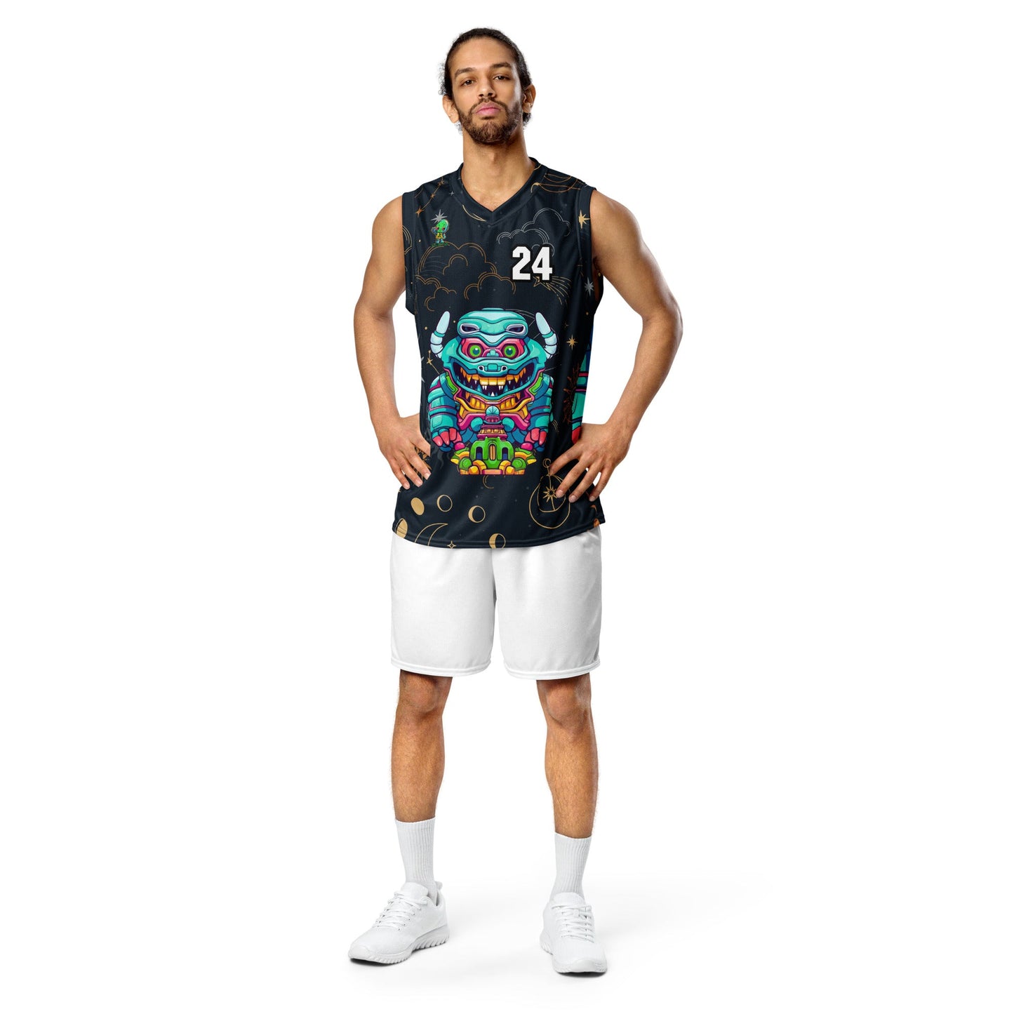 Astro Protector - Recycled unisex basketball jersey - Starry Odyssey Colorway - BBairt