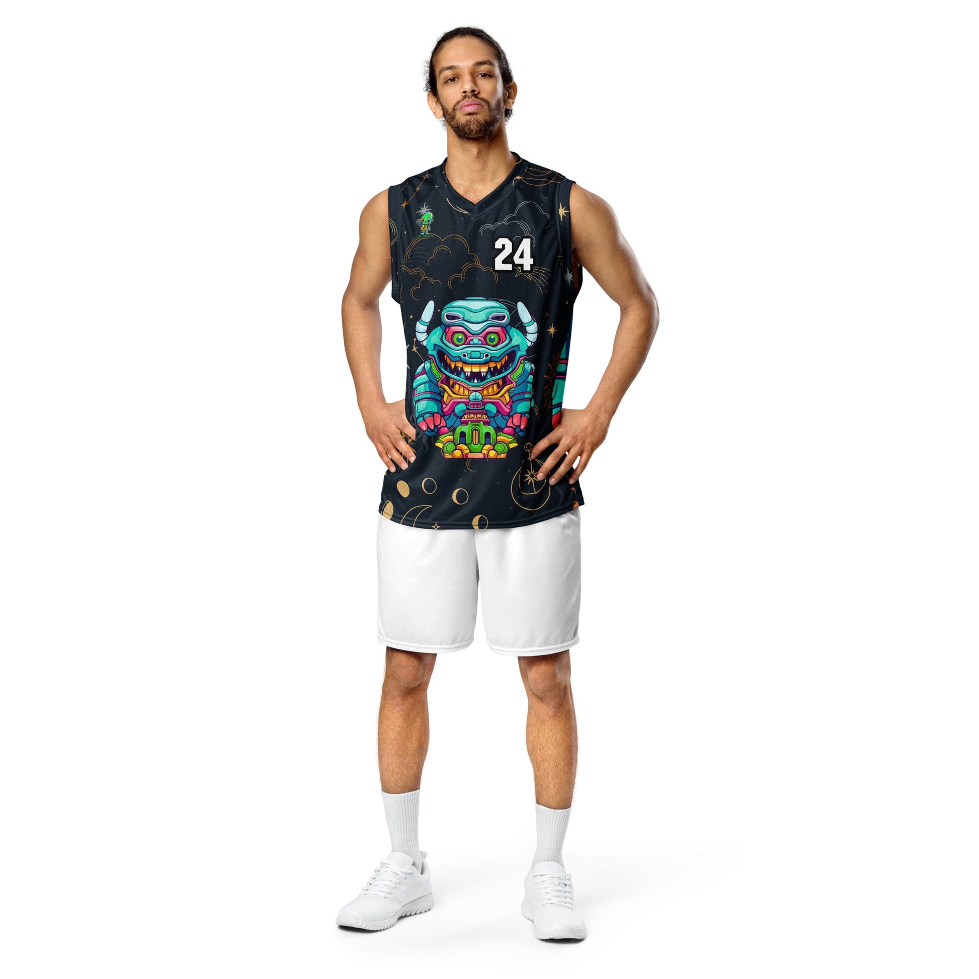 Astro Protector - Recycled unisex basketball jersey - Starry Odyssey Colorway - BBairt