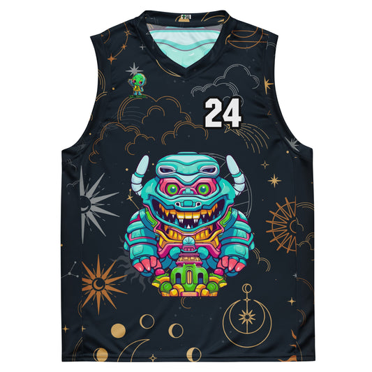 Astro Protector - Recycled unisex basketball jersey - Starry Odyssey Colorway - BBairt
