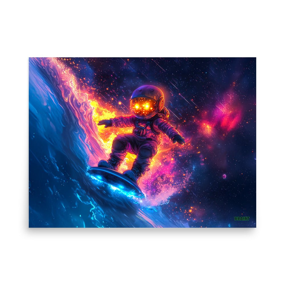 Astro Wave Rider - Photo paper poster - BBairt