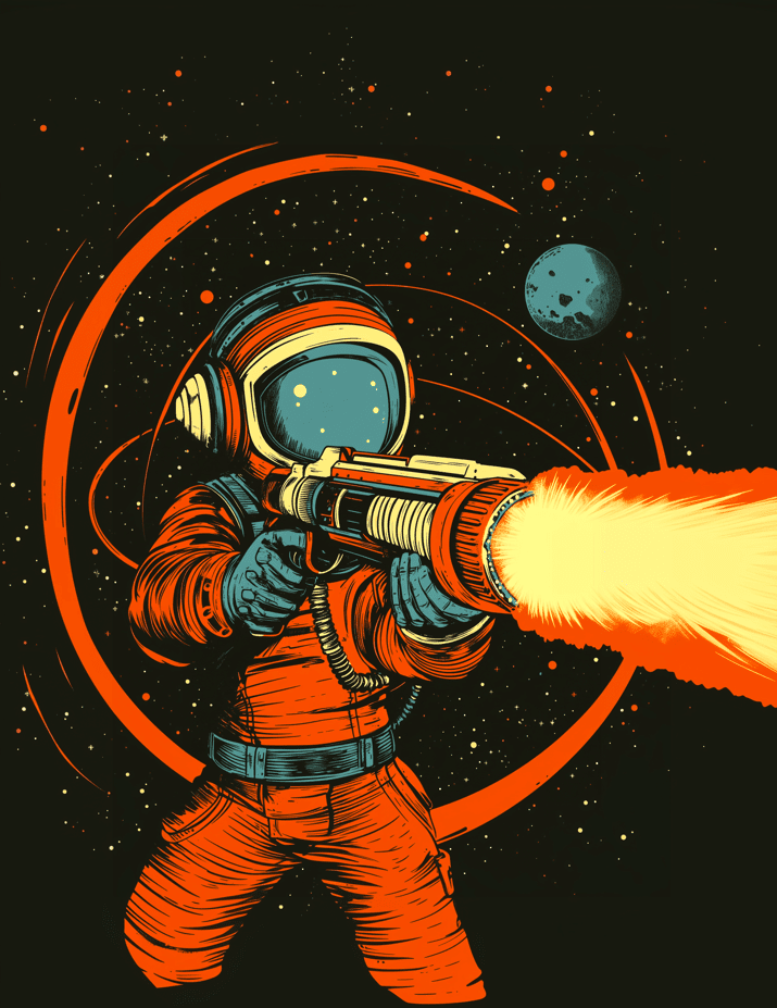 Blaster Elite Desk Mat - Retro Nova Chronicles