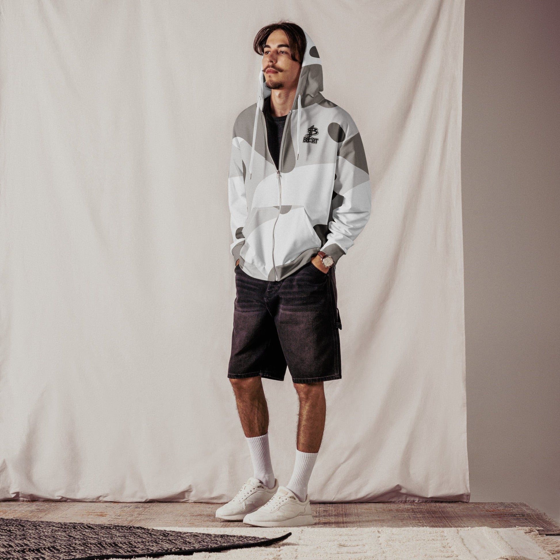 Blinky the Robopup - Unisex All - Over Print Zip Hoodie - BBairt